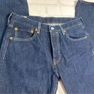 Men’s Levi’s big E 501 jeans 31 x 32 dark Wash premium denim Excellent condition